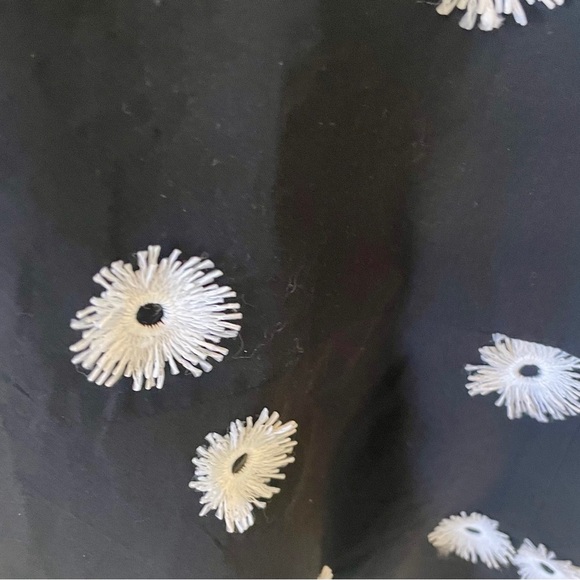 Talbots Black and white daisy Sleeveless Dress Sz6 flounce‎ hem - Picture 8 of 8